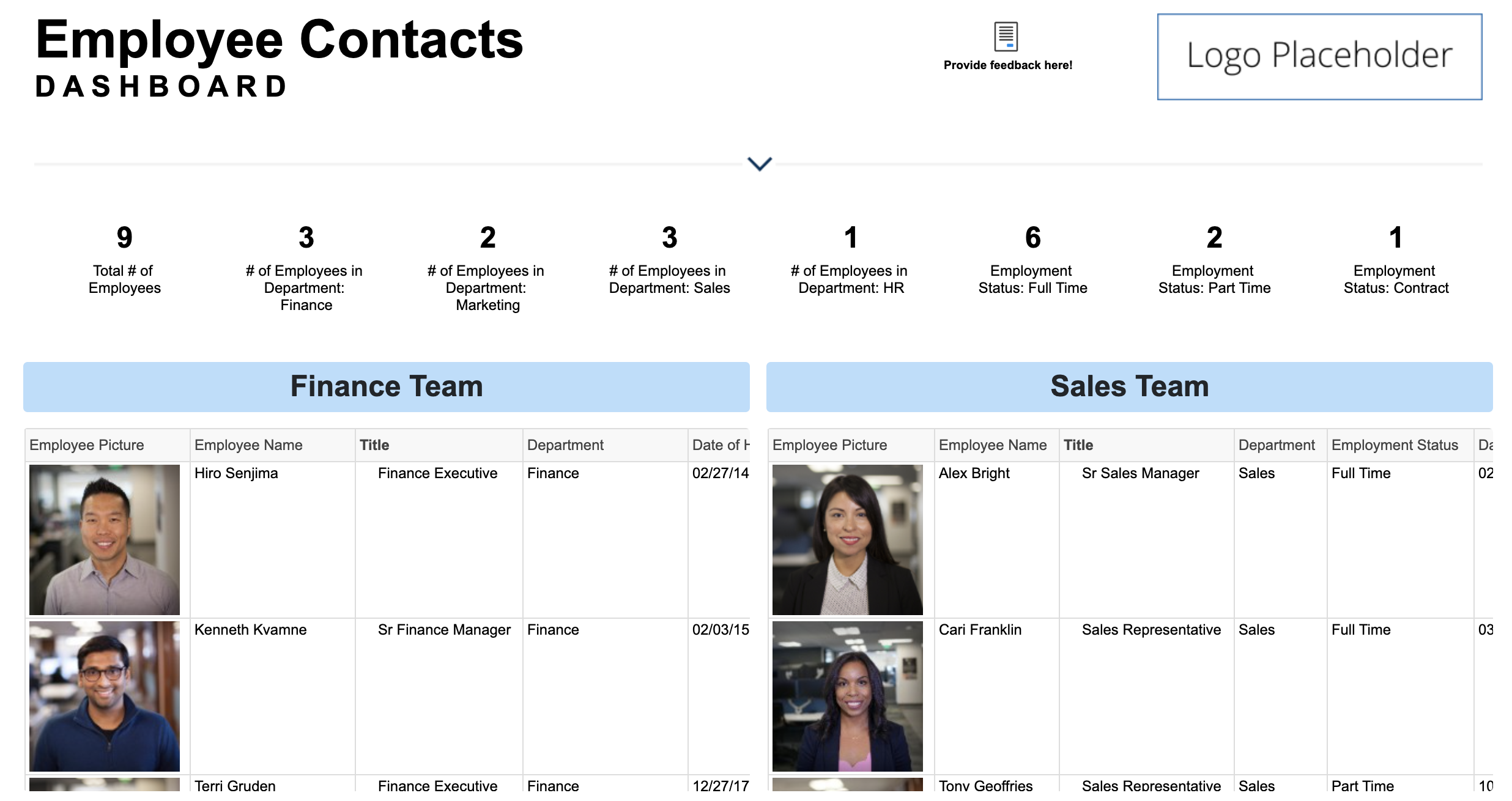 Employee Contact Lists Template Set Smartsheet 7520